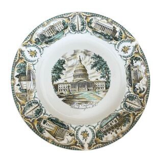 Vintage Imperial Salem Washington D.C.‎ Souvenir Plate 11" The Capitol